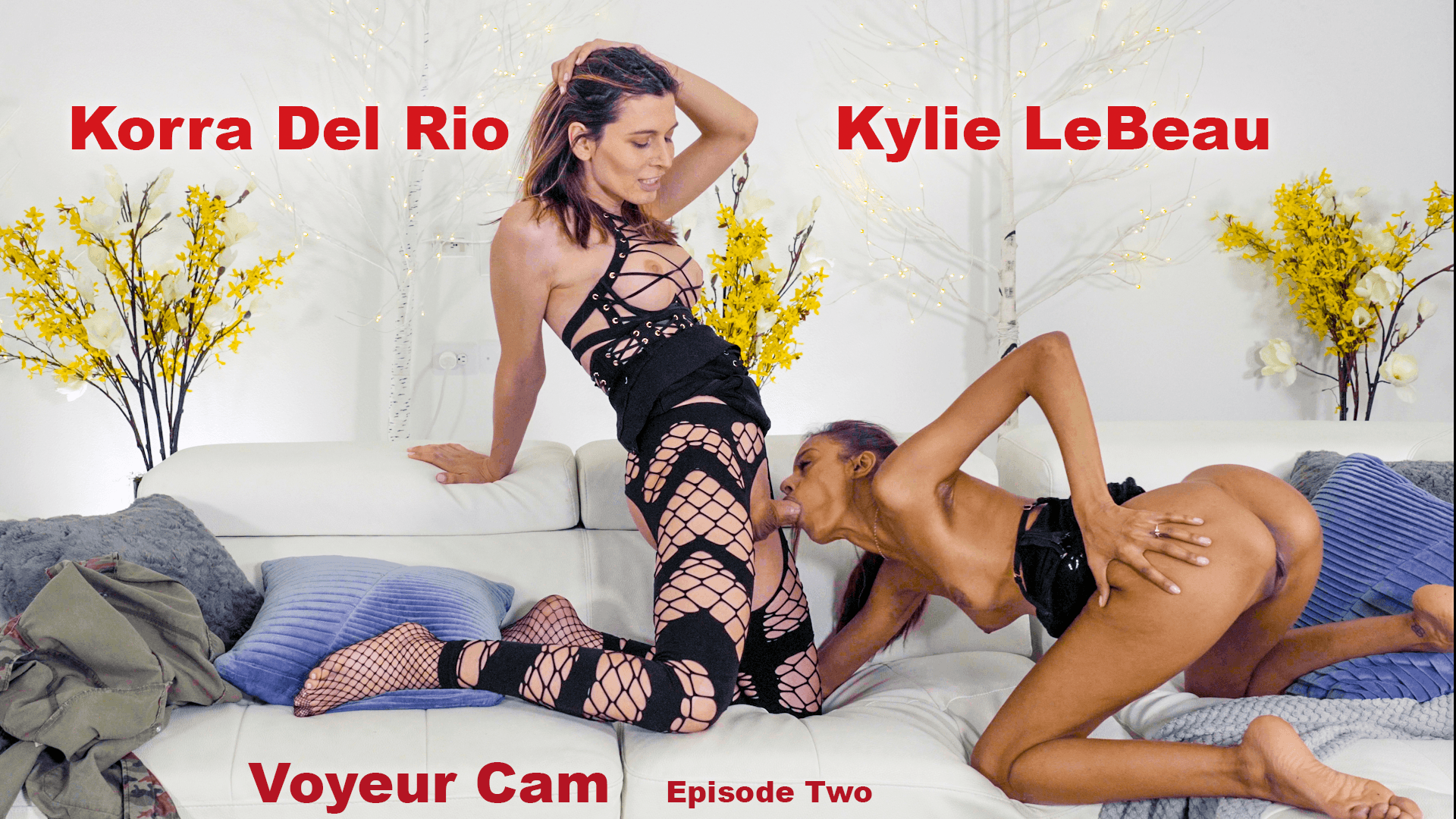 Voyeur Cam Pt. 2: Kylie Le Beau Sucks and Fucks Roommate Korra Del Rio |  Kink.com