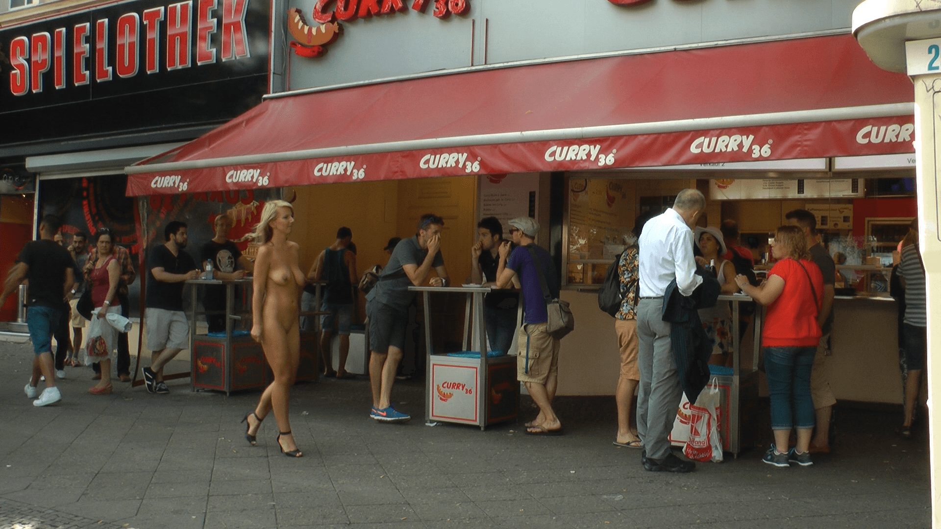 Horny Blonde Anal Slut Disgraced for Berlin Tourists