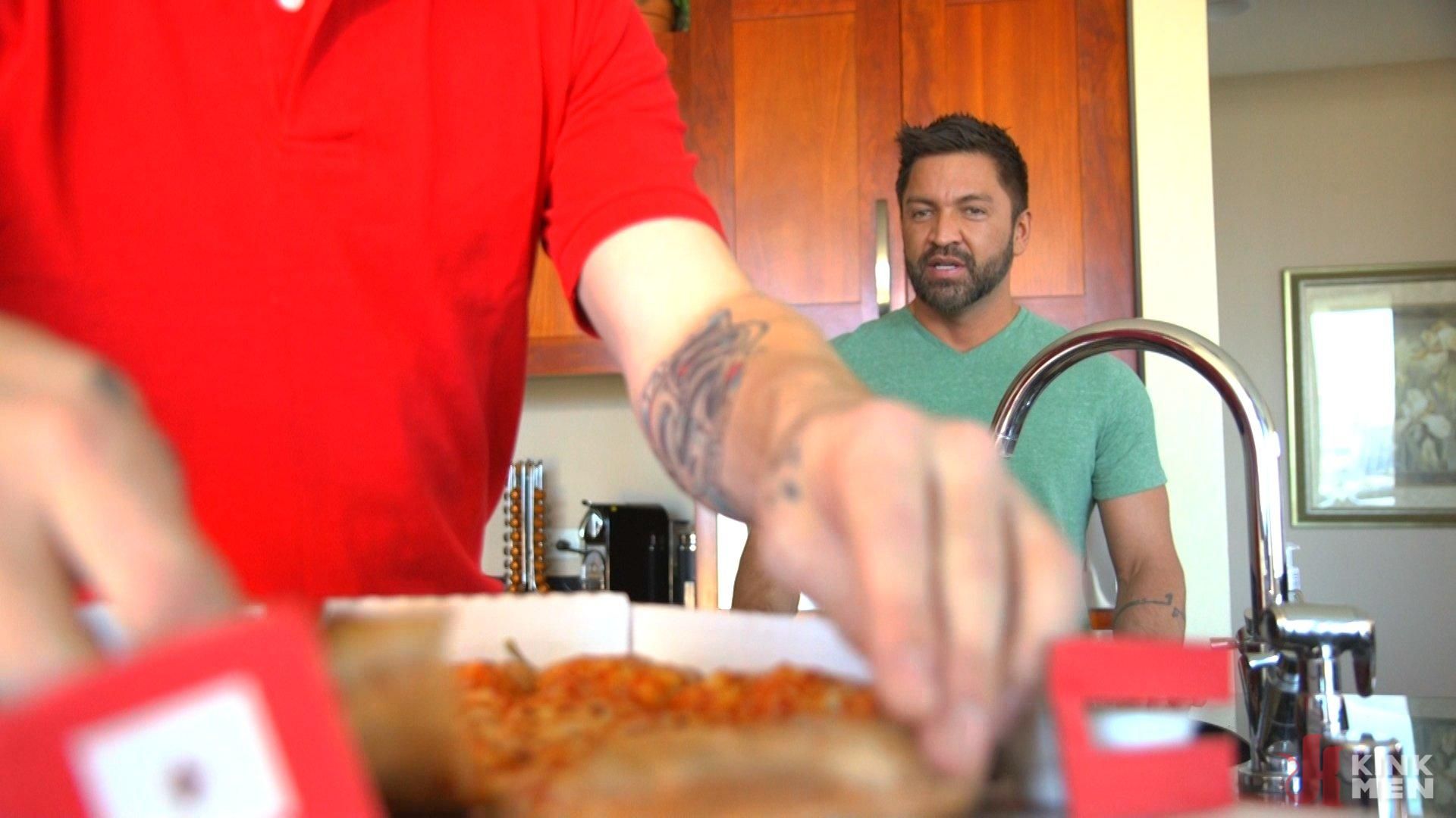 Delivery Gone Wrong - Uncut Stud Gets Edged By the Pizza Delivery Guy