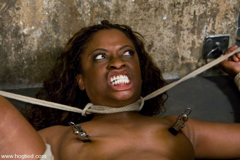 Hogtied Welcome Sexy MILF Monique for Her First Hardcore Bondage Experience.